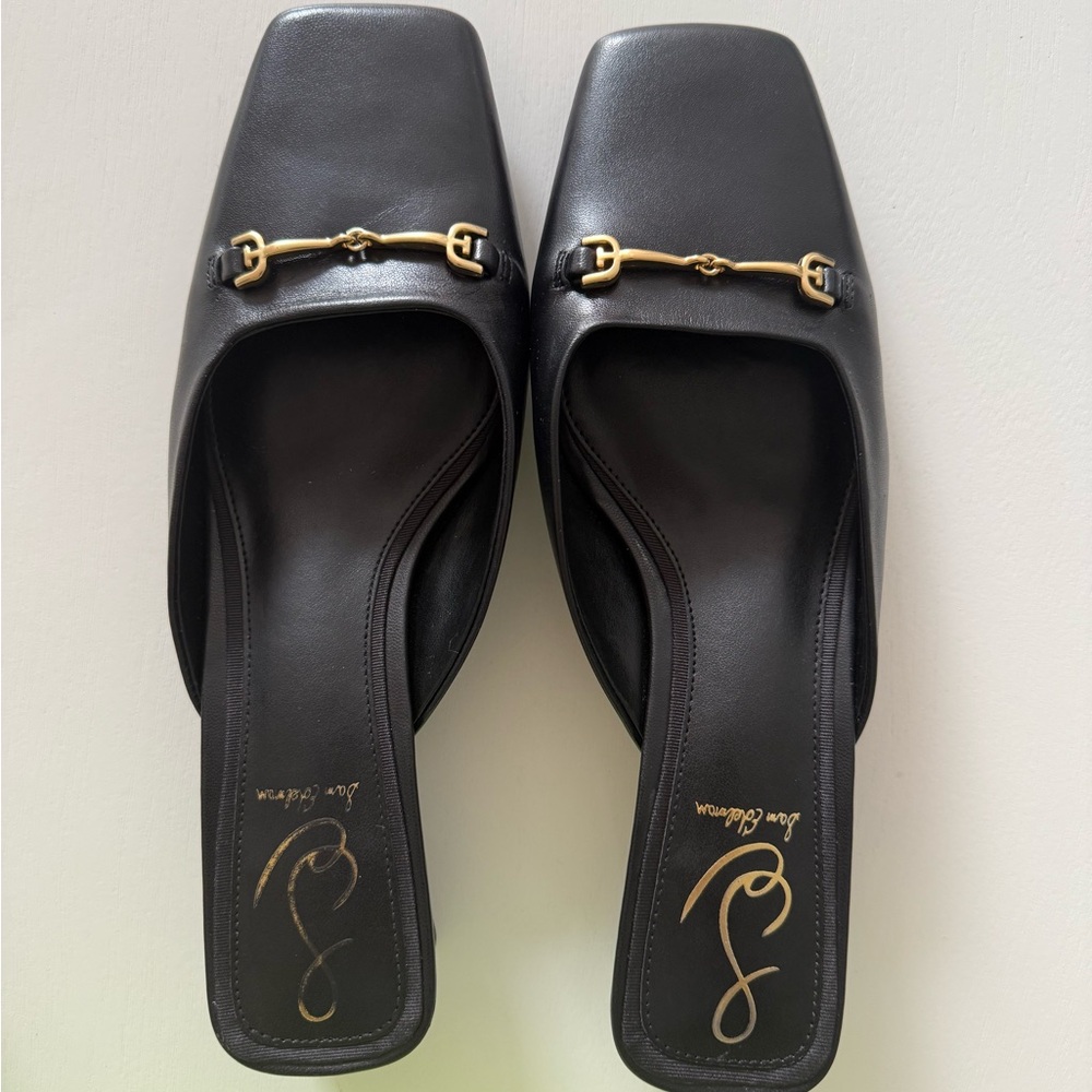 Sam Edelman Ollie Square Toe Bit Mule Black